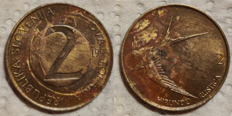 Slovenia 2 tolarjev, 1993 /