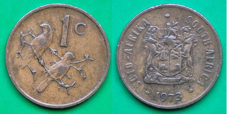 South Africa 1 cent, 1973 ***/