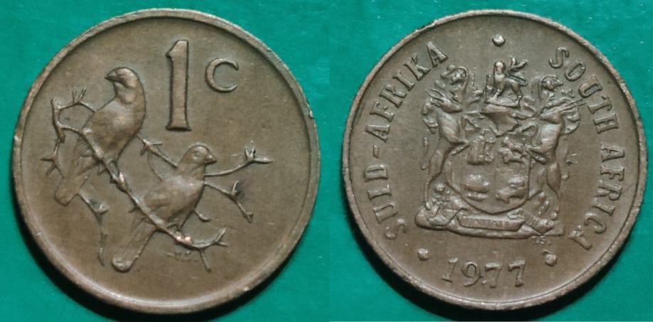 South Africa 1 cent, 1977 ***/