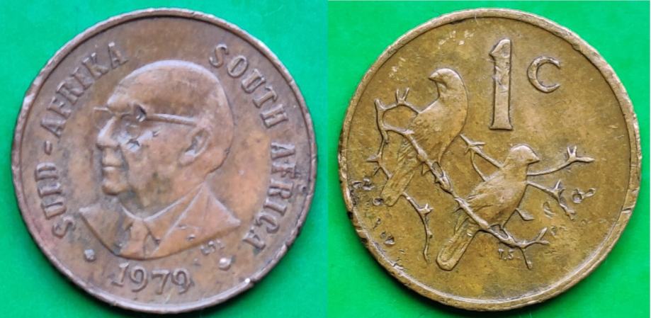 South Africa 1 cent 1979 End of Nicolaas Johannes Diederichs' Presiden