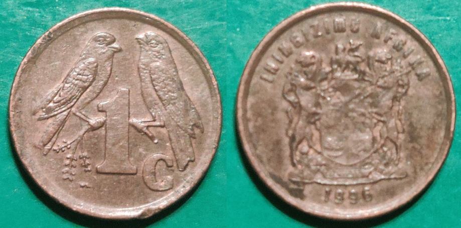 South Africa 1 cent, 1996 ***/