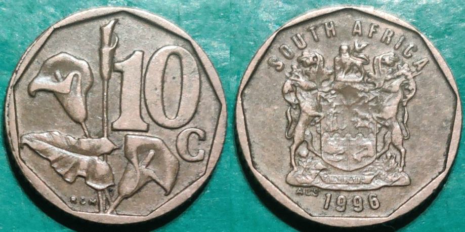 South Africa 10 cents, 1996 ***/