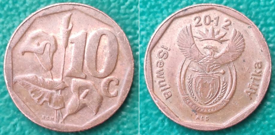 South Africa 10 cents, 2012 ***/