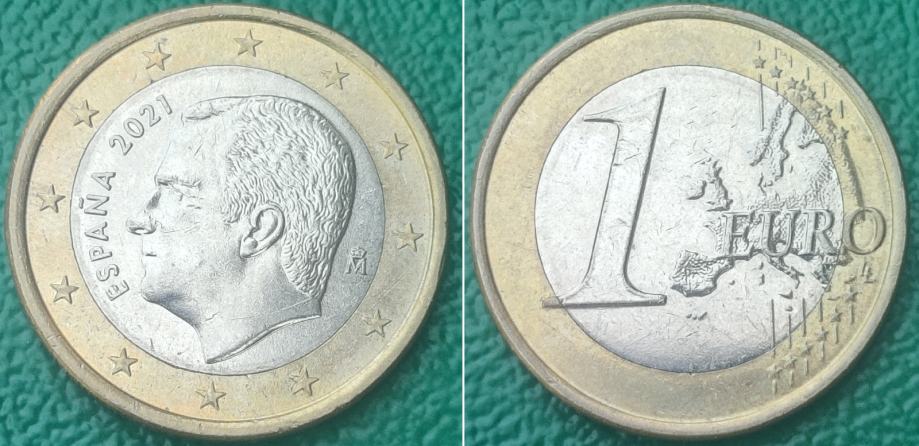 Spain 1 euro, 2021 ***/