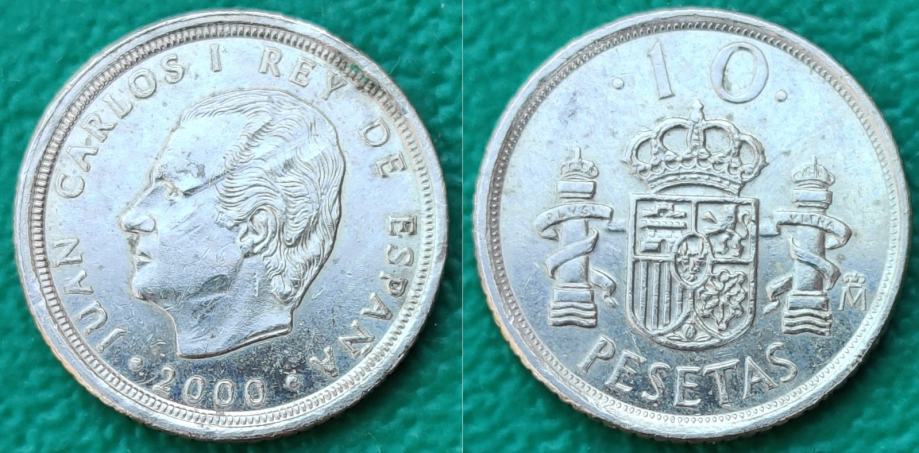 Spain 10 pesetas, 2000 rijetko ***/