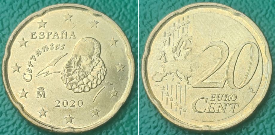 Spain 20 euro cent, 2020 ***/