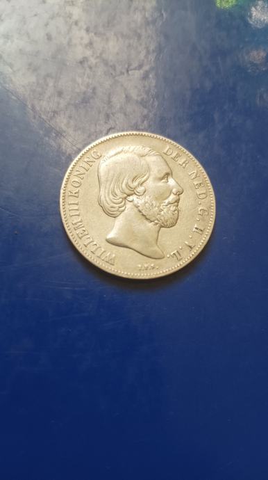 Srebrnjak Nizozemska 1 Gulden 1860