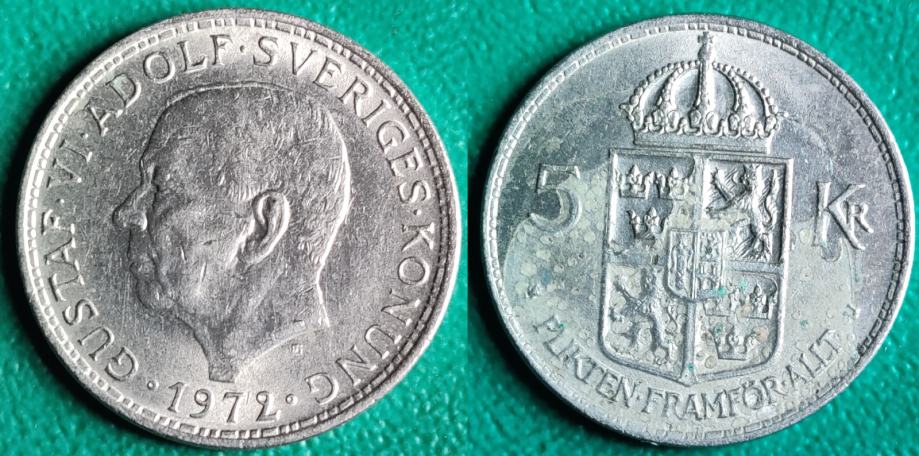 Sweden 5 kronor, 1972 ***/