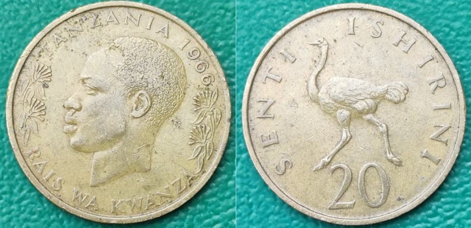 Tanzania 20 senti, 1966 ***/