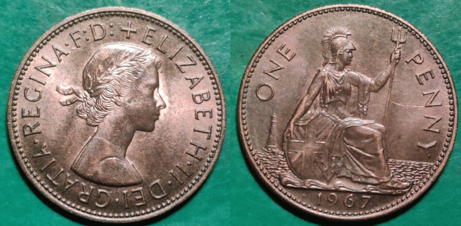 United Kingdom 1 penny, 1967 ***/