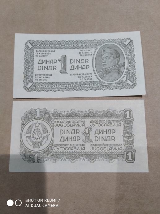 1 dinar 1944. Jugoslavija