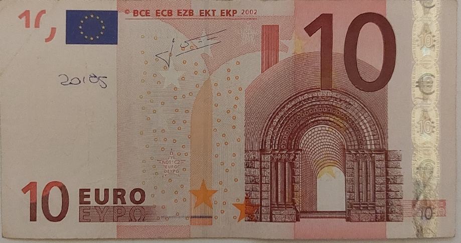 10 Eura iz 2002.