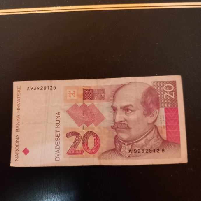 20 kuna novčanica 1993