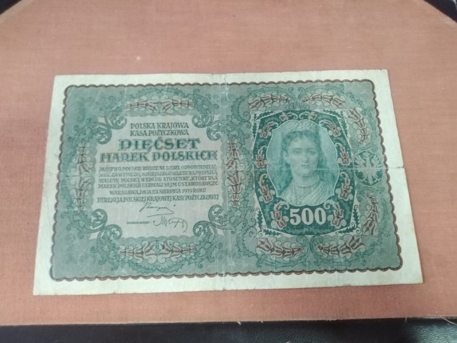 3016 / POLJSKA 500 zloty 1919  / 447959