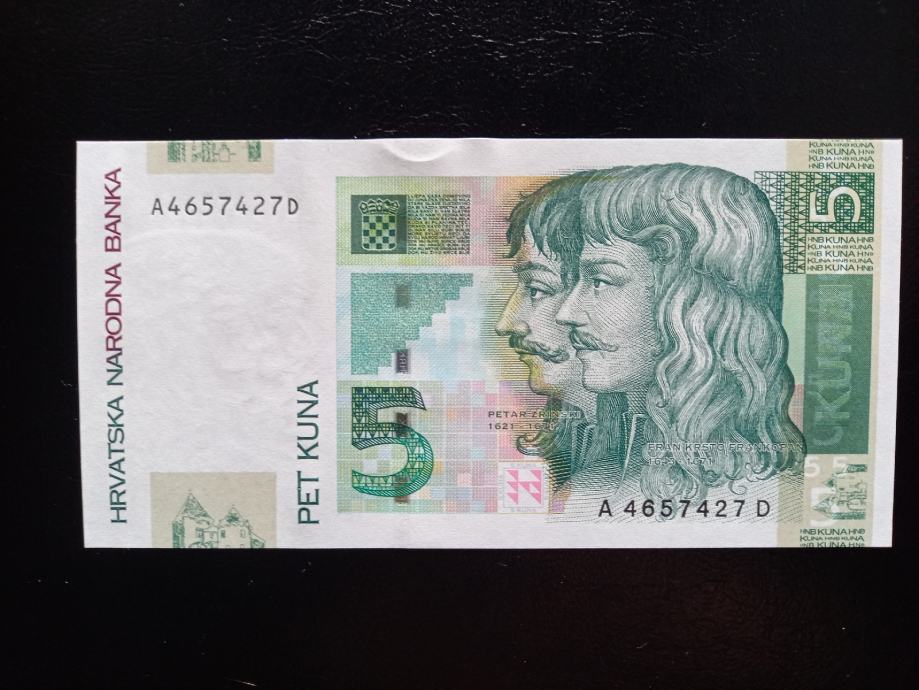 5 KUNA NOVČANICA (PAPIRNATA)