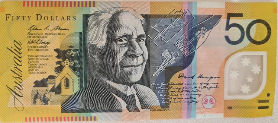 $50 AUD Pedeset Australskih Dolara (prva polimer serija 95-2018) aUNC