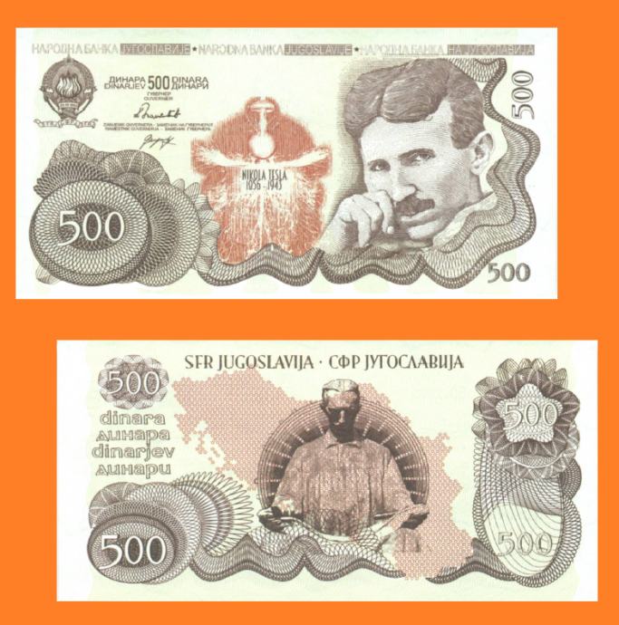 500 DINARA 2023 SPOMENIK - NIKOLA TESLA UNC