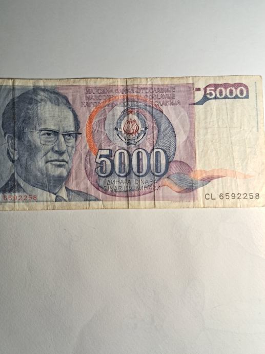 5000 dinara Tito