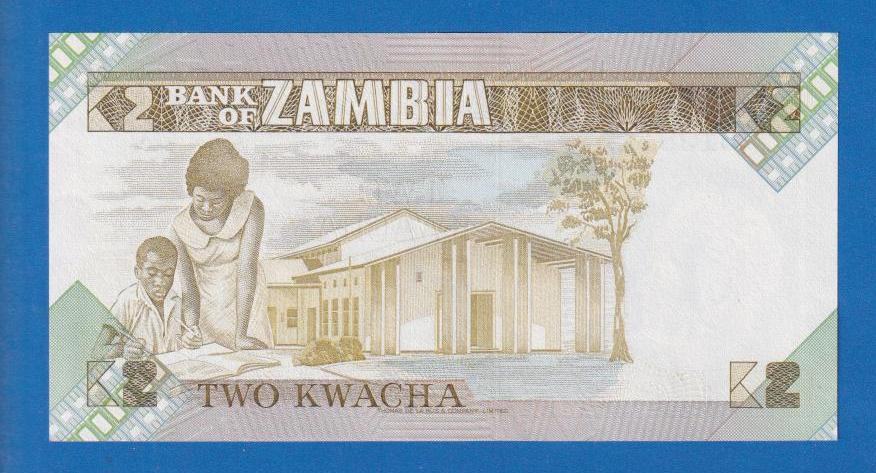 5219 /ZAMBIA 2 KWACH 1989 /  UNC / ORIGINALNA NOVČANICA