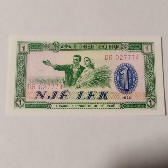 ALBANIJA 1 LEK 1976 GODINA UNC