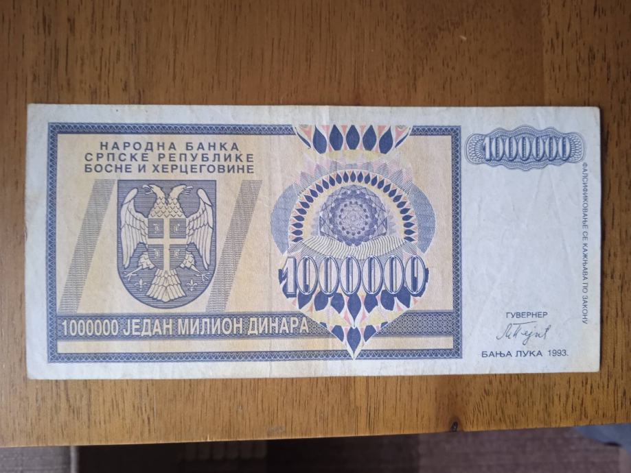 BiH, RS  1 mil. D, 1993.