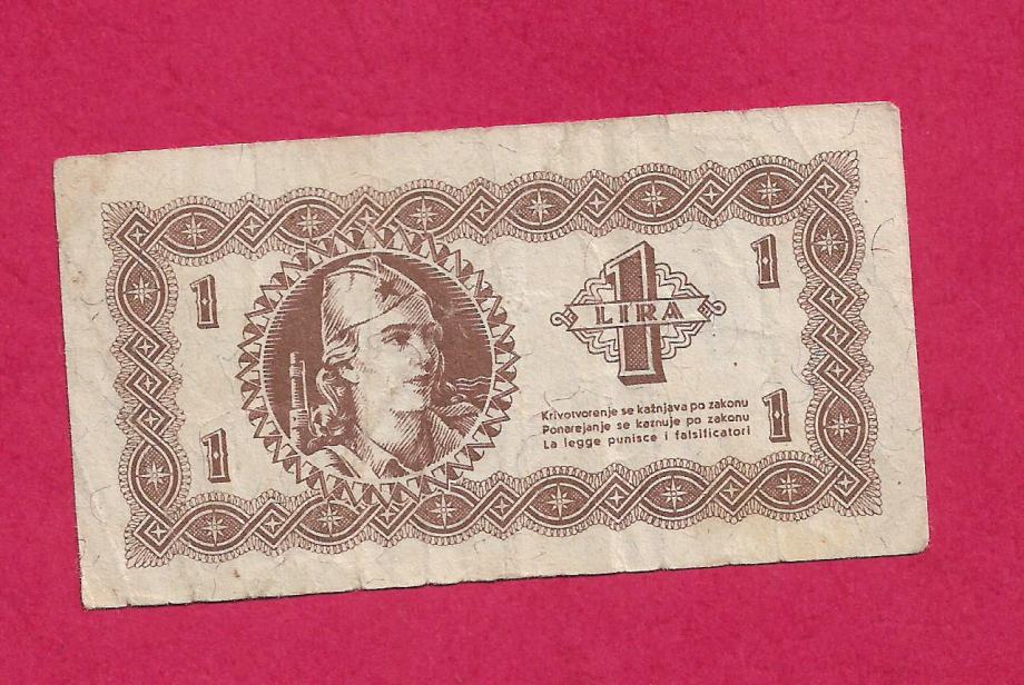 CROATIA HRVATSKA ISTRA ITALY 1 LIRE 1945