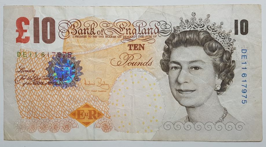 ENGLESKA, (British) 10 POUNDS (funta), 2000