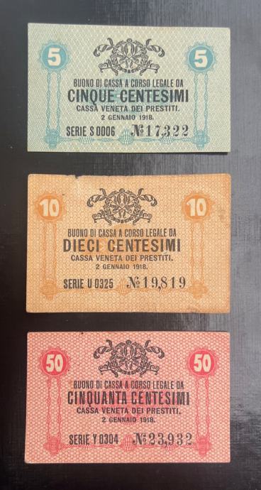 Italija, 5, 10 i 50 centesimi iz 1918. godine