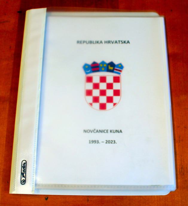 KOMPLET NOVČANICA HRVATSKIH KUNA 1993. - 2023., (10 KOM.), UNC STANJE