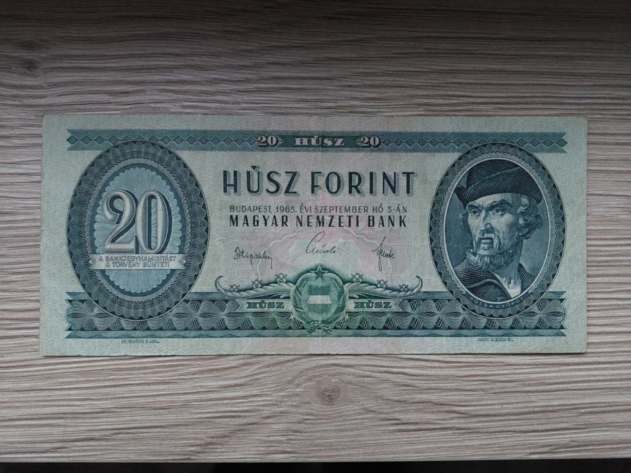 MAĐARSKA - 20 forinit (HUNGARY - 20 forint) - 1965.