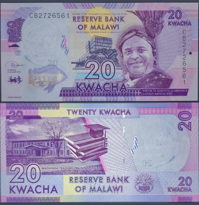 MALAWI / MALAVI (2020) 20 Kwacha UNC