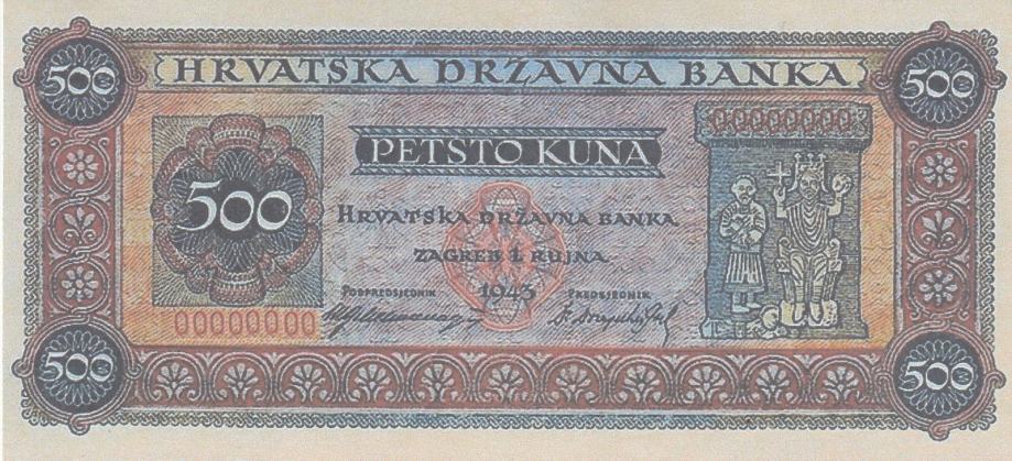 N.D.H. 1943 ,PET STOTINA KUNA REPLIKA