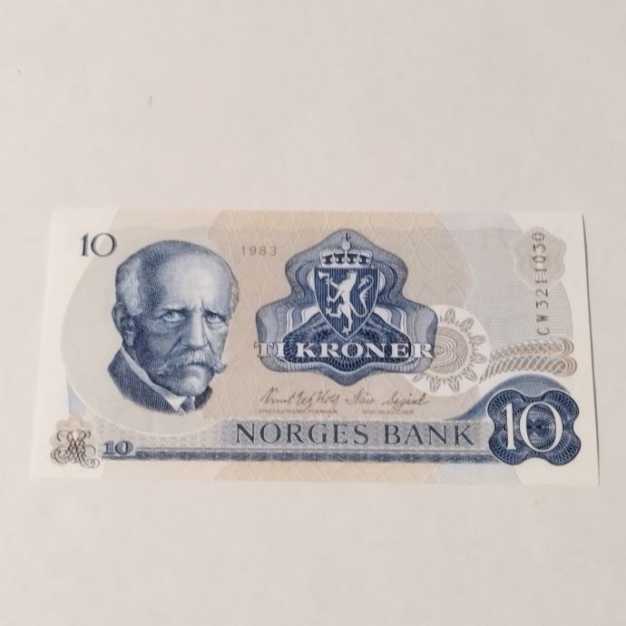 NORVEŠKA 10 KRUNA 1983 GODINA UNC