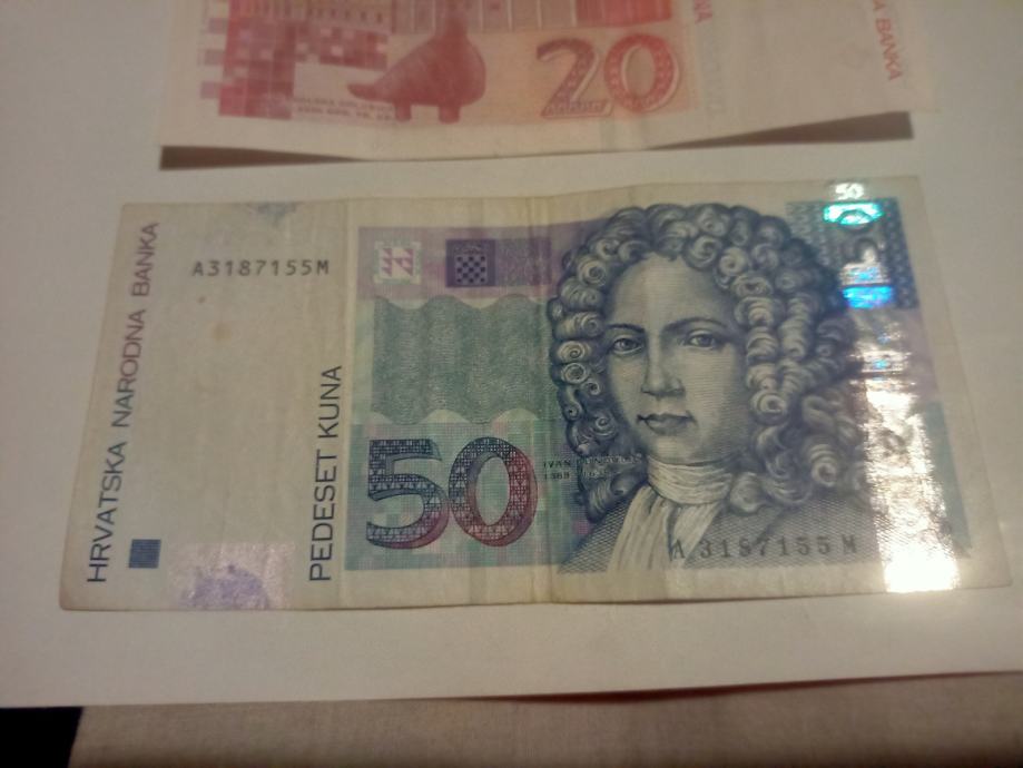 50 KUNA, 20 KUNA NOVČANICE