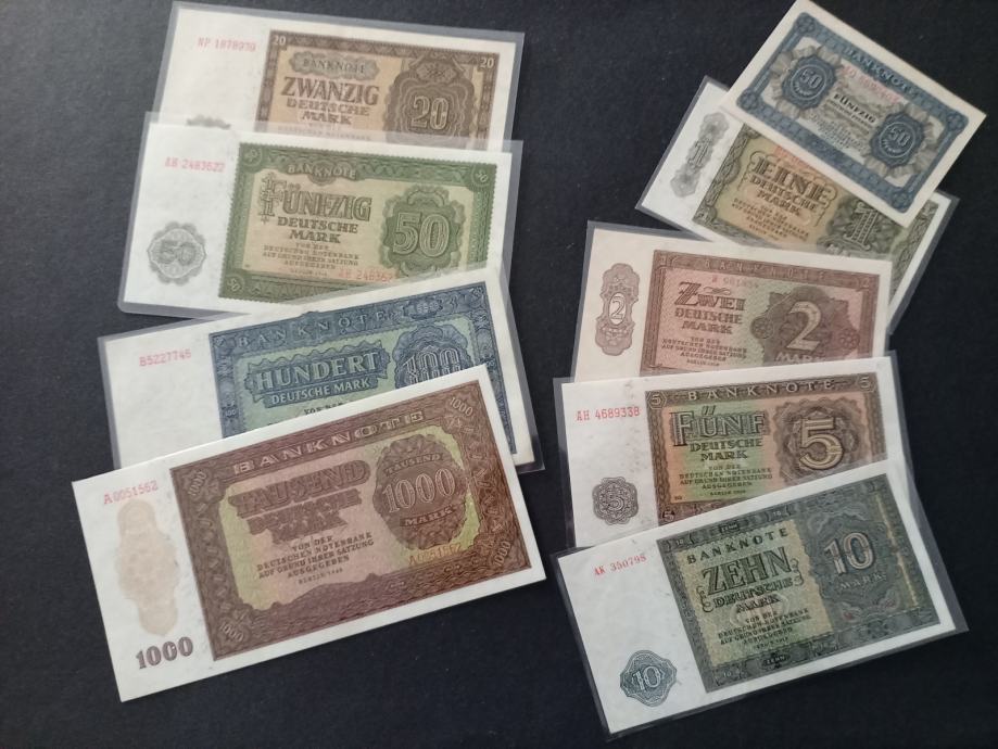 Novčanice DDR serija 1948 komplet