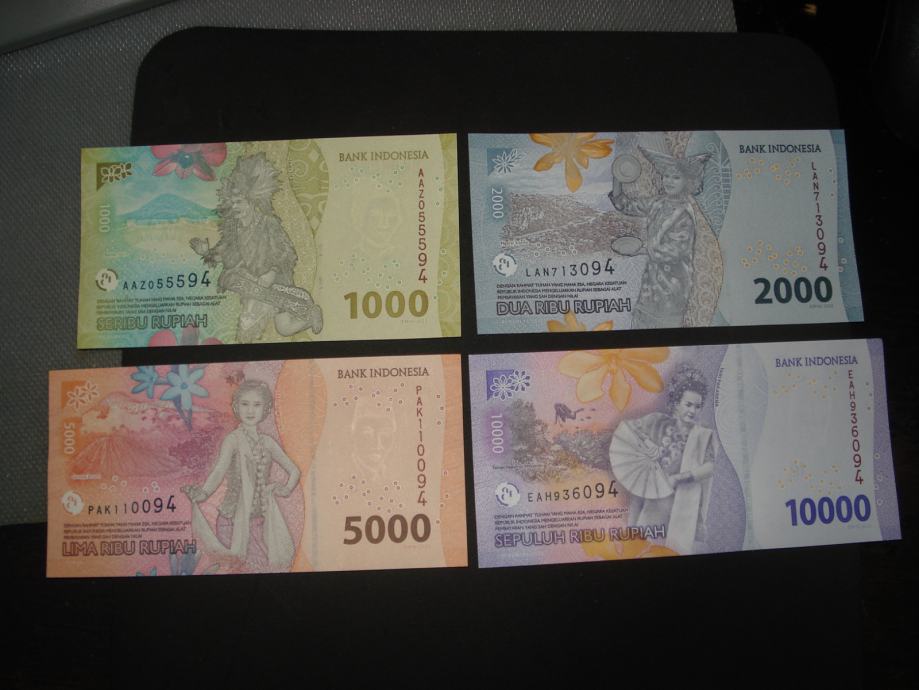 Novčanice Indonezija Indonesia Set Rupiah 2022 Unc