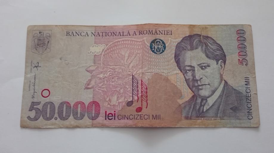 RUMUNJSKA 50 000 LEI 1996  GODINA