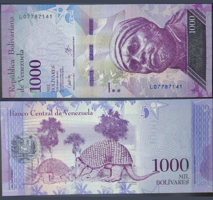 VENEZUELA (2017) 1000 Bolívares UNC