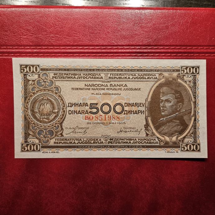 YU 500 DINARA 1946 UNC