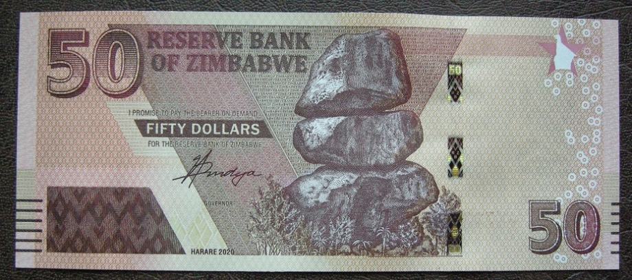 Zimbabve 50 Dollars 2020