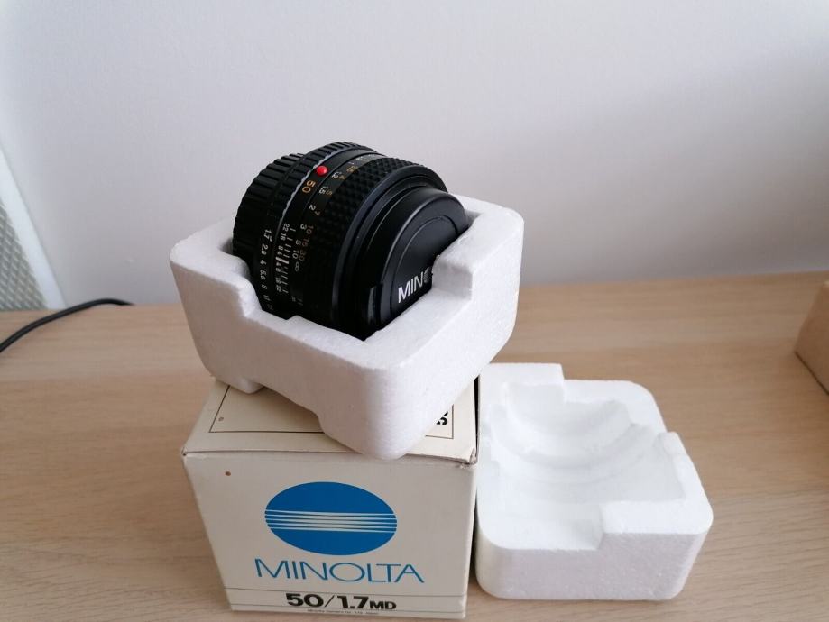 Minolta 50 1.7 MD, kao novo, original pakiranje, DECLICKED!