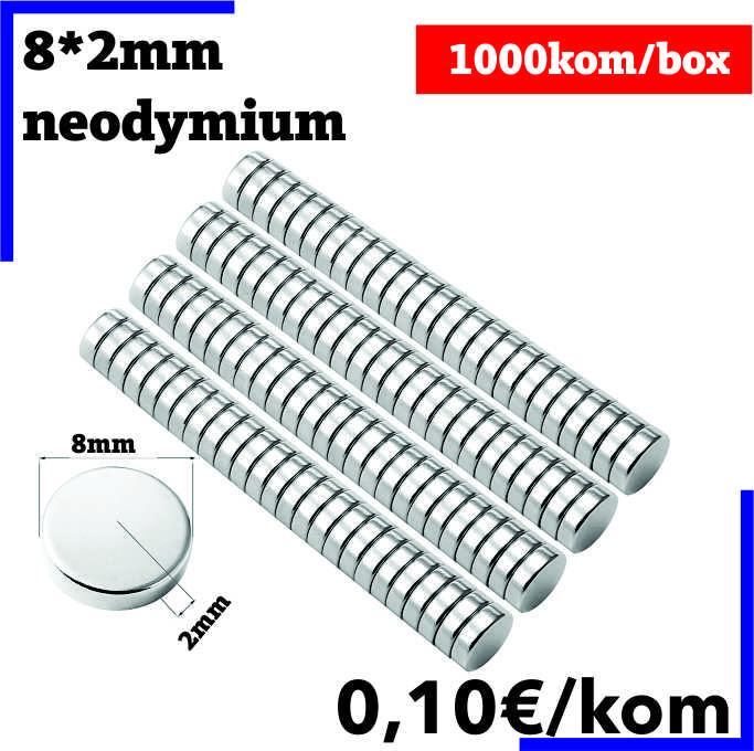 Magneti srebrni neodimijski 10*2mm suvenire i sl. - IZNIMNO JAKI