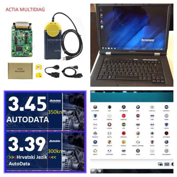 Actia MultiDiag Dijagnostika HR jezik 2019god + Laptop sve spremno