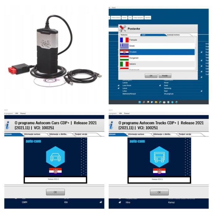 DELPHI DS150e Bluetooth OBD2 Dijagnostika + Autocom 2021.11 softwer