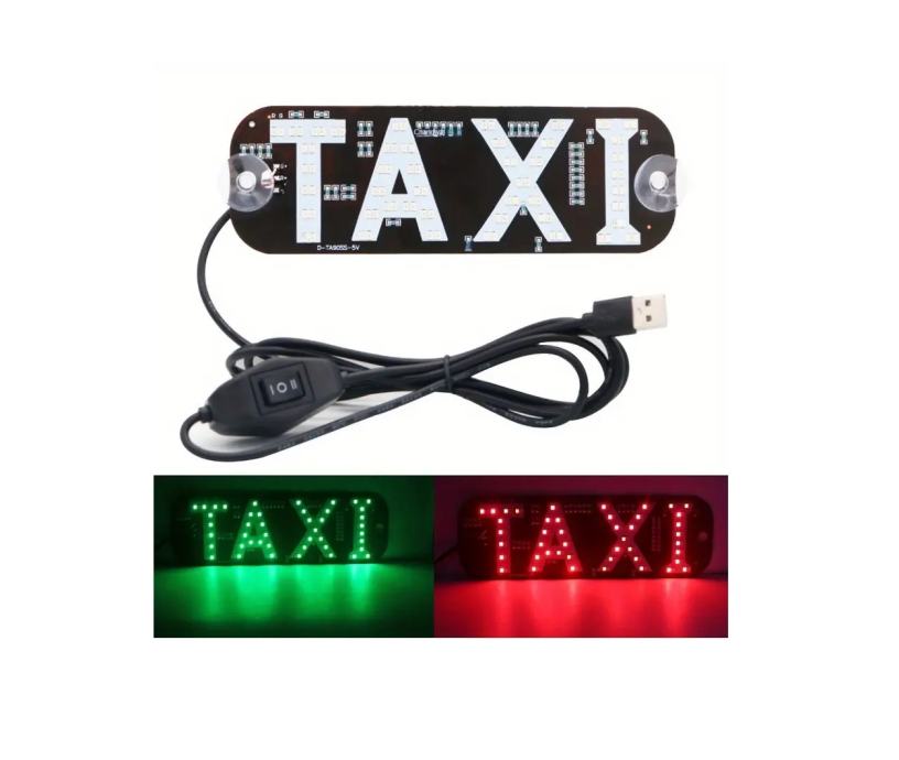 TAXI LED tabla Zelena/Crvena