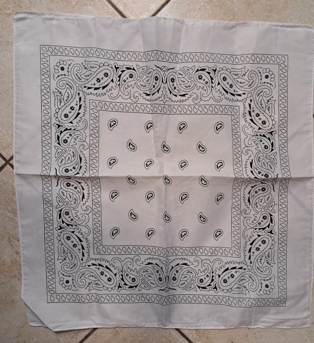 Marama - bandana 100 % pamuk BIJELA