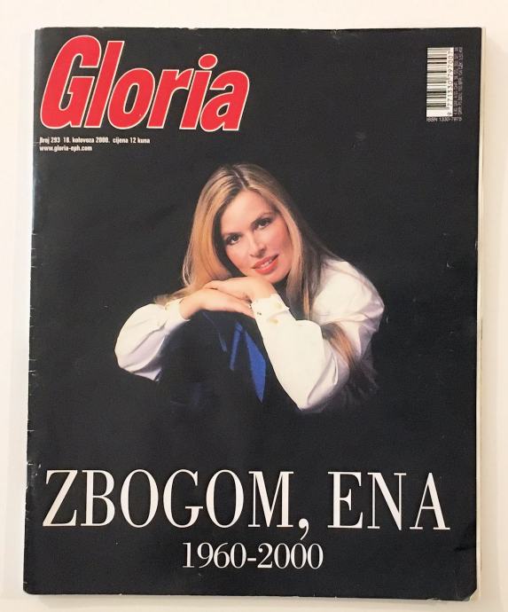 Časopis Gloria Smrt Ene Begović Intervju Mate Parlov br. 293 18.8.2000