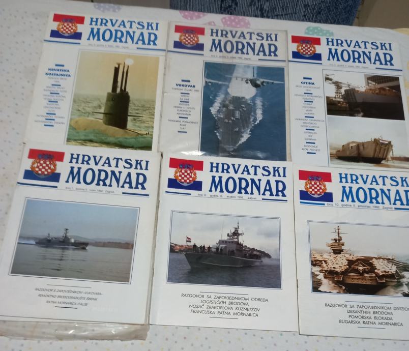 HRVATSKI MORNAR 1992.G. LOT OD 6 ČASOP