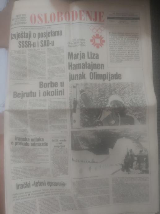 OSLOBOĐENJE NOVINE ZOI 84  MARJA-LIISA HÄMÄLAINEN  19.02.1984 RIJETKO