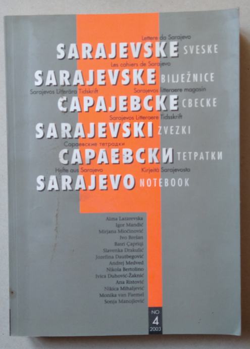 Sarajevske sveske, no. 4 / 2003.